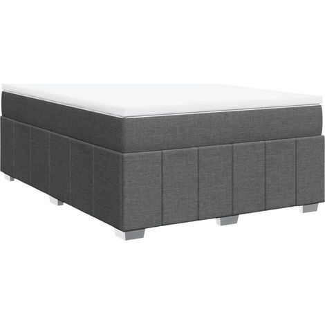 Maison Exclusive - Boxspringbett mit Matratze Dunkelgrau 140x190
