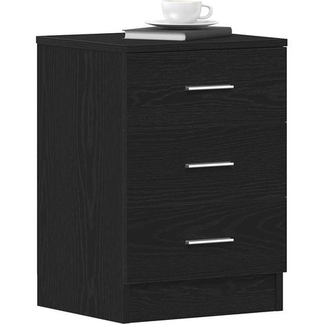 Maison Exclusive - Nachttische 2 Stk. Schwarze Eiche 38x35x55 cm