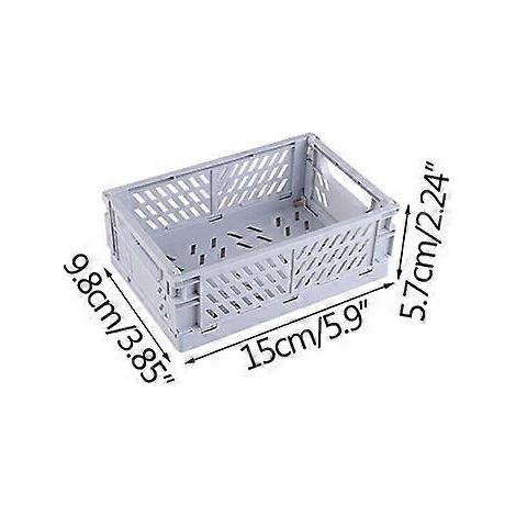 Panier de rangement pliable de bureau, boîte de rangement en plastique, organisateur de cuisine, panier de pique-nique, organisateur de bureau, contenant de rangement pour divers objets
