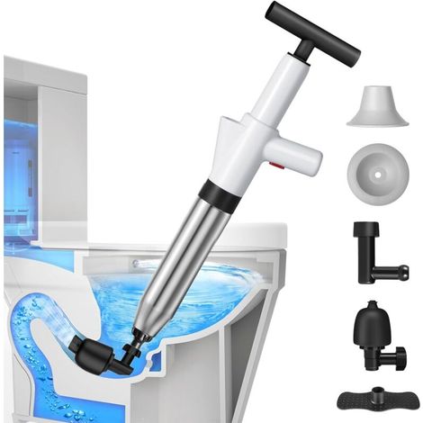 Déboucheur de canalisation, Outil de débouchage haute pression par air, Ventouse polyvalente et puissante pour canalisations de salle de bain (1/5)
