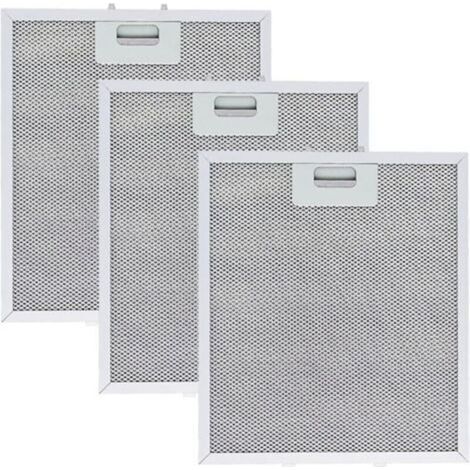 Filtre à graisse métallique pour hotte aspirante 305 x 267mm – 3 couches en aluminium – Lavable au lave-vaisselle – Compatible avec plusieurs modèles