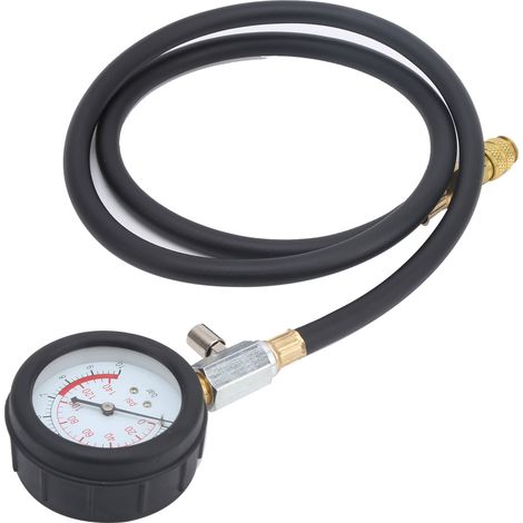 Kit Contrôle Pression Huile Moteur Testeur Jauge avec Coffret, Avertissement Pression Basse, Adaptateur Coude 90°, Outillage Auto Diagnostic (1/5)