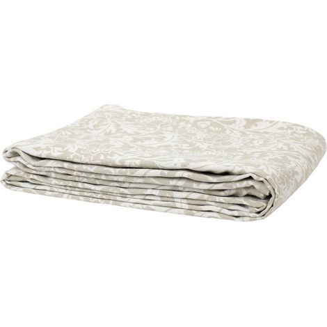 Nappe Imprimée "Feuillage" 140x250cm Beige (1/3)
