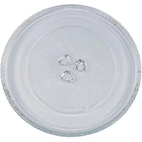 Plateau tournant universel pour micro-ondes en verre avec 3 fixations, 24,5 cm (1/5)