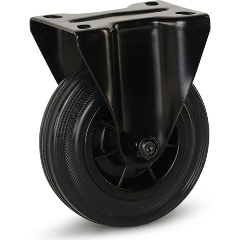 Roue fixe - MESO - Caoutchouc noir - 125mm - 150kg