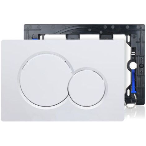 Plaque de Déclenchement Compatible avec Geberit Sigma 01, UP320,UP300, UP720, Plaque de Déclenchement avec Cadre de Montage, Pièces de Rechange pour Chasses D'eau