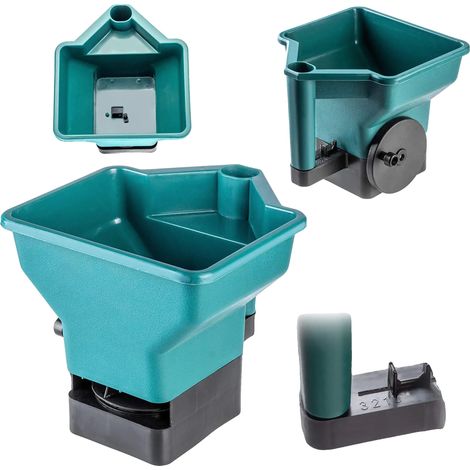 Épandeur de graines, capacité de 3L, débit réglable, matériau en plastique, dimensions 30x20x15 cm, compatible avec diverses graines (1/5)