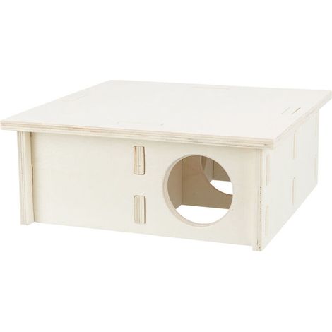 Casetta multicamera 4 stanze per conigli e roditori: 30x12x30cm