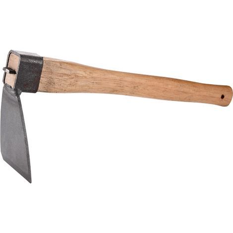 Small garden hoe, hand hoe, botanical hoe, one-handed hoe, garden hoe with wooden handle, garden tool, wooden handle, flat mouth (1/3)