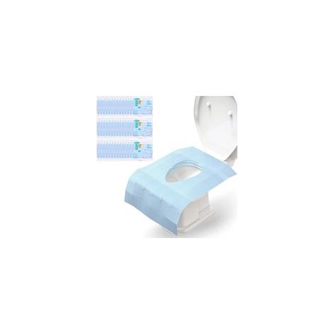Protège-sièges de toilettes jetables extra larges et imperméables, lot de 30, pour adultes, enfants et tout-petits (apprentissag (1/5)