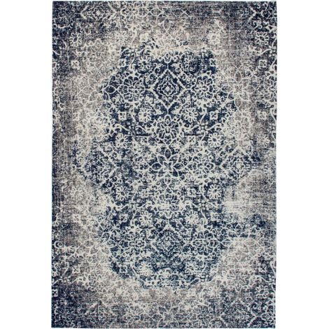 Tapis Imprimé Jacquard "River" Gris 80 x 150 cm (1/4)