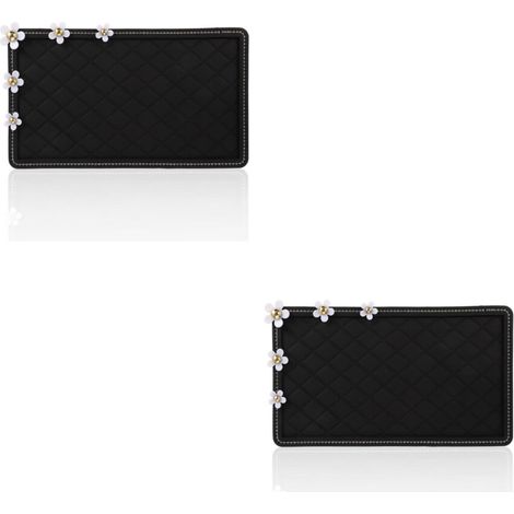 Alfombrillas antideslizantes de silicona de colores para el salpicadero del coche (2 piezas)