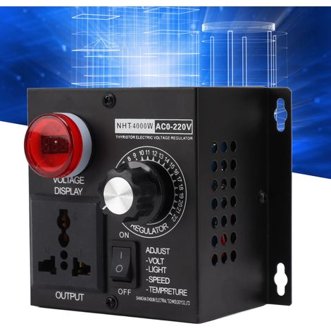 Elektronischer 4000-W-Thyristor-Spannungsregler mit hoher Leistung für Motoren, Elektrowerkzeuge, Drehzahlregelung, Temperaturregelung und Dimmer weiter Spannungsbereich 100-220 V (europäischer Standa (1/5)