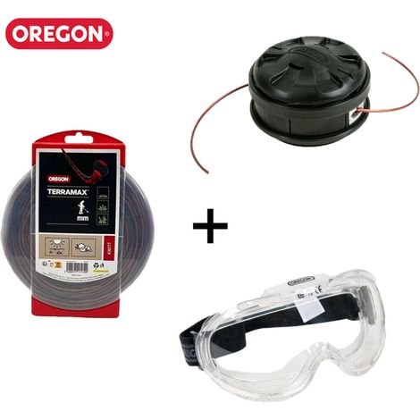 Pack Fil Débroussailleuse TERRAMAX ø3mm, 44m + Tête Lightnin Load -130 mm + Masque de Sécurité