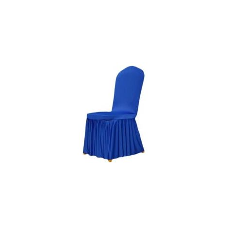 x Coprisedia da pranzo corto elasticizzato rimovibile in spandex, coprisedia per sedie da banchetto per hotel e cerimonie nuziali, lavabile (blu zaffiro) - Crezuo