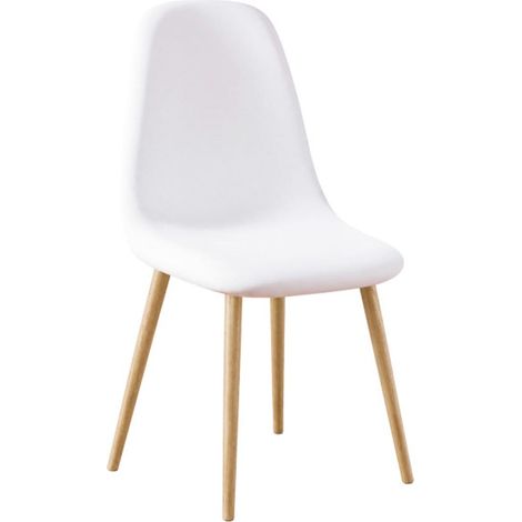 Housse de Chaise Extensible "Mila" 40-50cm Blanc (1/5)