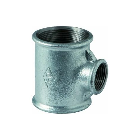 130R - Tee riduzione 1" x 1/2" x 3/4" in ghisa zincata 13005534