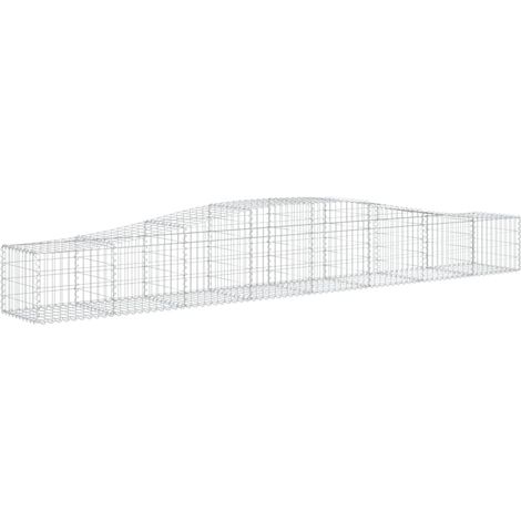 Maison Exclusive - Gabione mit Hochbogen 400x50x40/60 cm Verzinkt