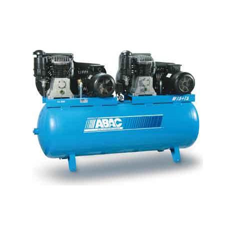 Abac - Compresseur à pistons bi-étagés 400 V Tri 270 L 54 m3/h 7.5 CV avec roues - B6000/270 CT 7.5