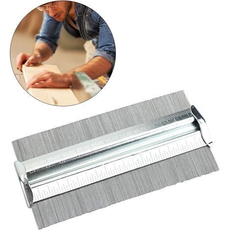 Pair Jauge de contour en métal pour copier avec précision le duplicateur de forme irrégulière, le traçage de bois (1/5)