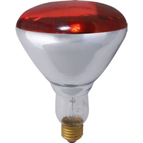 Lampada infrarossi 250w rossa e27 per riscaldare pulcini suini cuccioli cani (1/4)