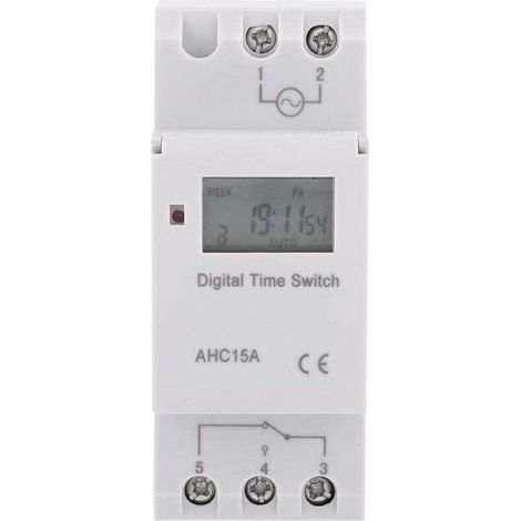 LCD-Wochenzeitschaltuhr, elektrischer digitaler Zeitschalter 15A (220V) (1/5)