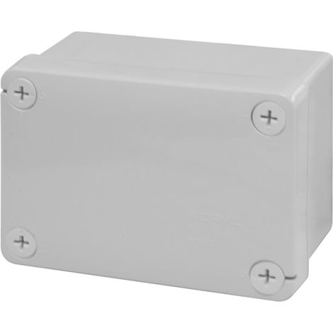 Boite de derivation grise 120x80x50mm avec couvercle à vis étanche IP55 650° CUBIK (1/3)