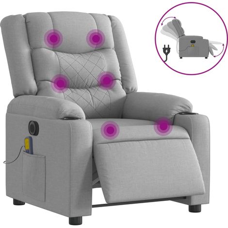 Maison Exclusive - Sillón reclinable de masaje eléctrico tela gri (1/5)