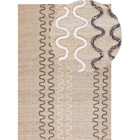 Teppich SOGUT Beige 140 x 200 cm Jute