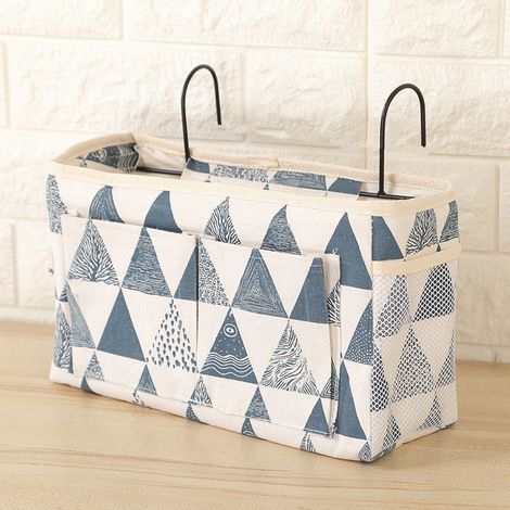 Panier de chevet suspendu, sac de nuit pour lits superposés, résidences universitaires, petits appartements (bleu) (1/5)