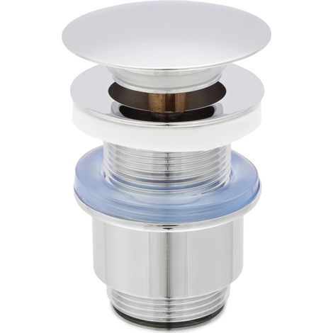 Bonde universelle à clapet pour lavabo et bidet sans trop plein en laiton chromé Moulin (1/3)