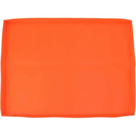 Robuste Silikon-Grillmatte, schützt Ihre Grillplatte vor Nagetieren, Schmutz und Rost. Ganzjahres-Grillmatte, 56 cm, orange.