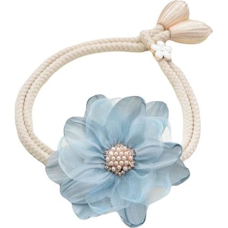 Embrasses de fenêtre à fleurs réglables pour salon et chambre à coucher (bleu) (1/5)
