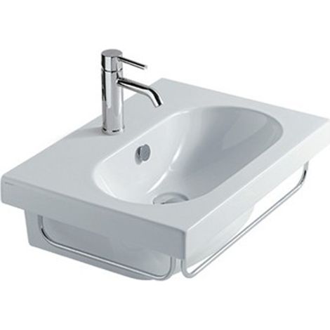 Lavabo Eden sospeso cm. 60x42 semicircolare in ceramica bianco di (1/3)