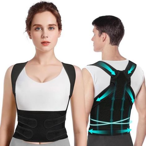 1 Correcteur de posture, Réglable, Soutien lombaire, ABS, Adulte (1/4)