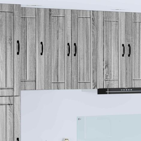 vidaXL Meuble mural LUCCA 2 pcs Sonoma gris 30 x 31 x 80 cm (1/5)