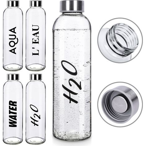 Bouteille en verre pour boissons (eau, jus, limonade, cocktails, smoothies) 0,7 L (1/5)