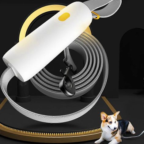 Laisse automatique réglable pour chiens et chats, antidérapante, idéale pour les promenades en extérieur. Convient aux chiens et chats de petite, moyenne et grande taille. (1/4)