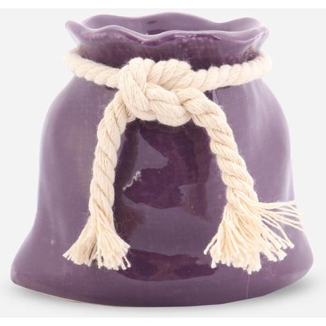 Borsa-vaso in ceramica viola (1/2)