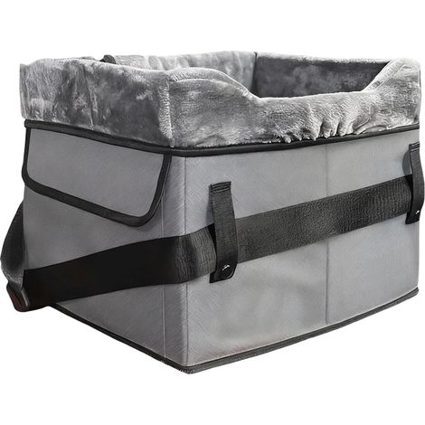 Voiture De Siège De Chien Boîte De Transport Portable en Peluche Siège Auto Lavable pour Chiens Et Chats Jusqu'à 11 Kg avec Poches De Rangement pour Sièg Arrière, Sièg Ou du Milieu (1/5)