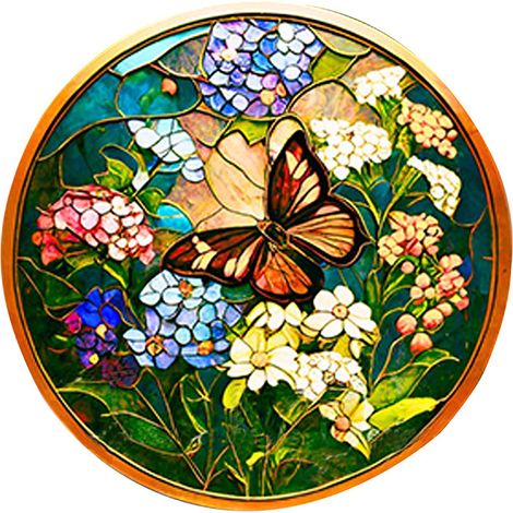 Guirlande Accrochée - Décoration Murale Circulaire - Décoration Fenêtre - Décor Festif - 20 x 20 x 0,4 cm - Lot de 1 (1/2)