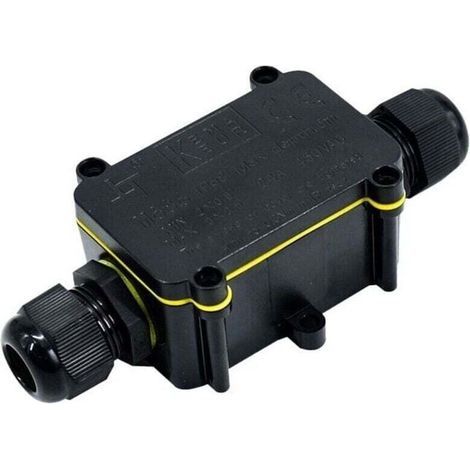 2 Pieces IP68 Waterproof Junction Box, Outdoor Waterproof Junction Box, 2-Way Cable Connector Connections for 5-9mm and 9mm-12mm Cables (1/4)