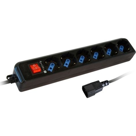 Multiprise pour onduleur Techly, 6 prises, 1,5 m, noire (1/5)