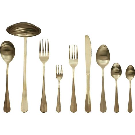 Ménagère 39 Pièces en Inox Doré (1/3)