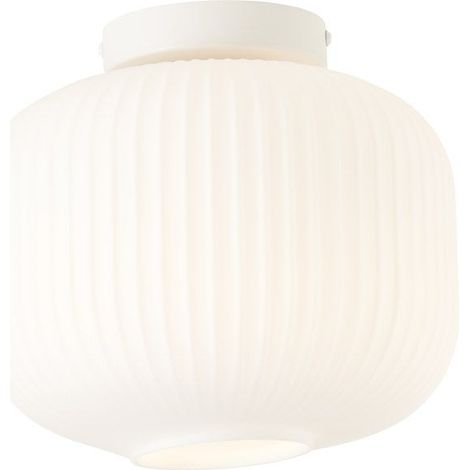 Plafoniera Laguna per bagno, attacco E27, diametro 24 cm, vetro bianco brillante BRILLIANT