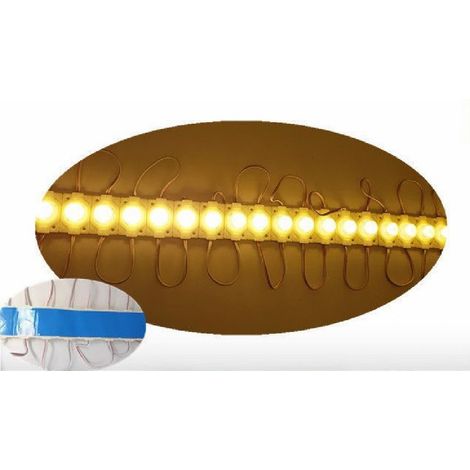 TrAdE Shop Traesio - Modulo Led 12v 3030 Per Insegne Tabelle Luce Fredda 6500k Calda 3000k 3030-12v - -Bianco Caldo -