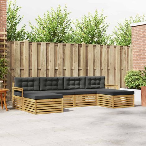 Teenpull – Outdoor-Sofagarnitur 6 Stk. Weiß und Anthrazit (1/5)