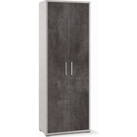 Mueble 2 puertas 71L x 41P x h199 – Acabado Blanco Mate y Negro Mate – Sarmog