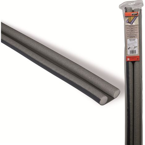Bourrelet double pour porte en mousse 95 gris