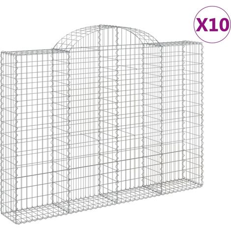 Maison Exclusive - Gabionen mit Hochbogen 10Stk. 200x30x140/160cm